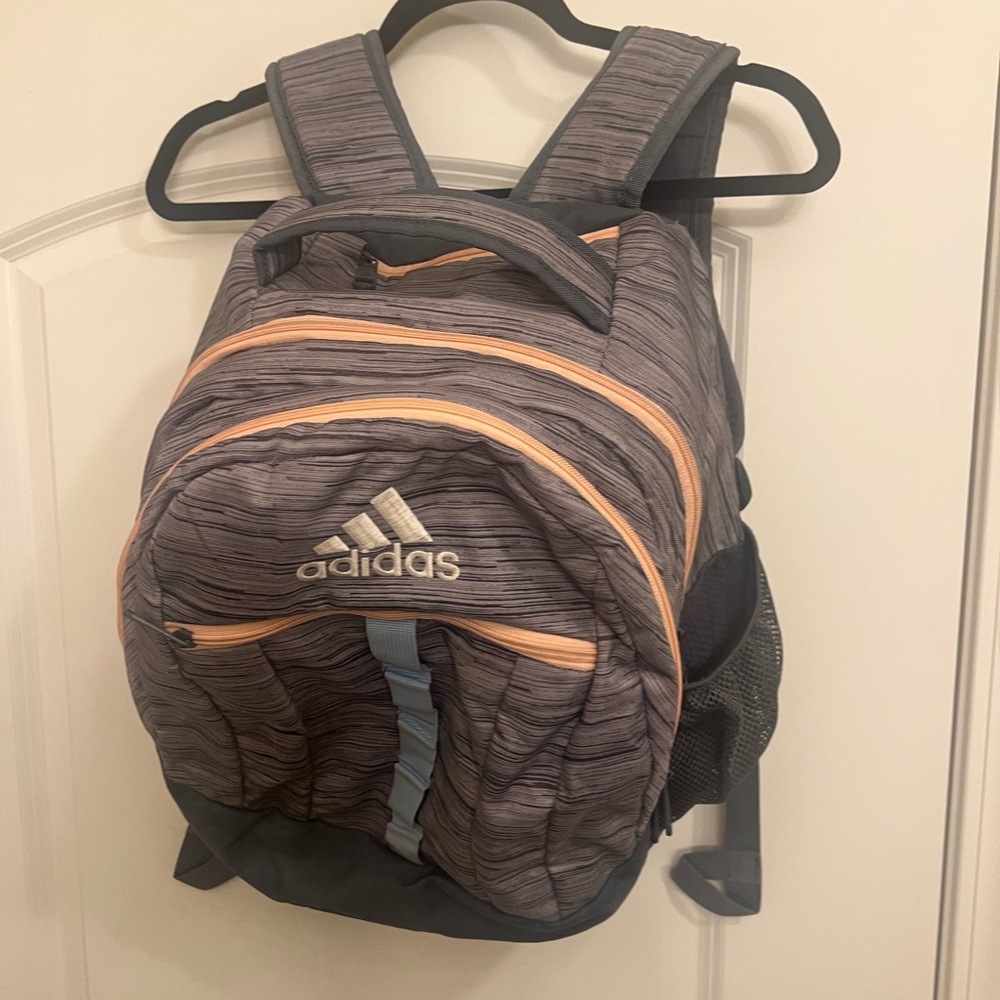 Adidas Gray and Peach Backpack